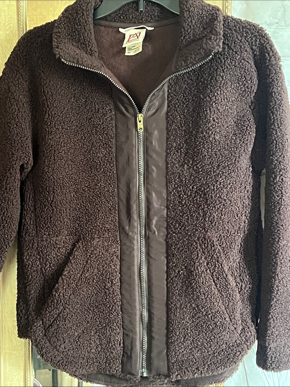 Sherpa Zip-Up Jacket - Brown